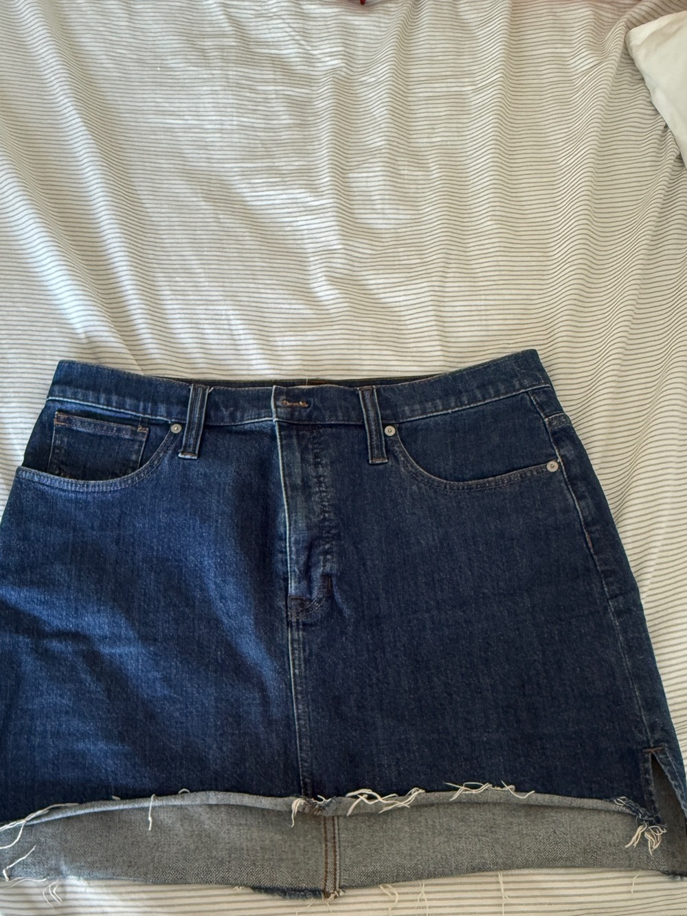 Madewell Dark Blue Denim Mini Skirt